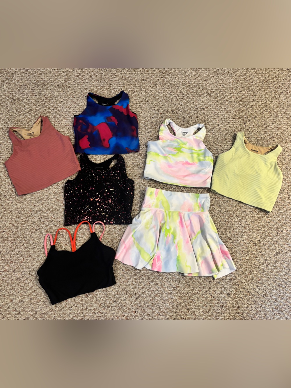 7 piece Old Navy girls activewear bundle size 6/7 small